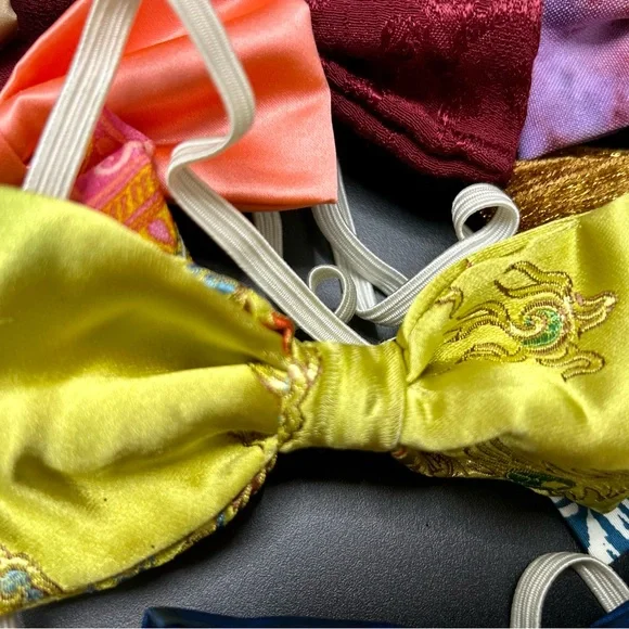 Med. Bag of ties. Unisex, 20 Pre-tied Bow Tie lot, homemade - Picture 6 of 10